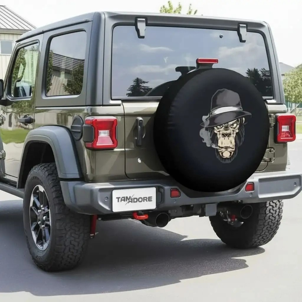 Monkey With Cigar Spare Wheel Tire Cover